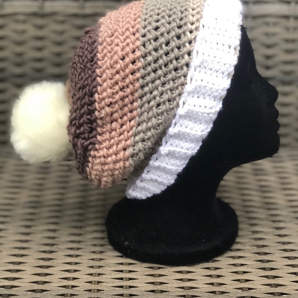 Neutral Color Block Beanie - Picture 3 of 7